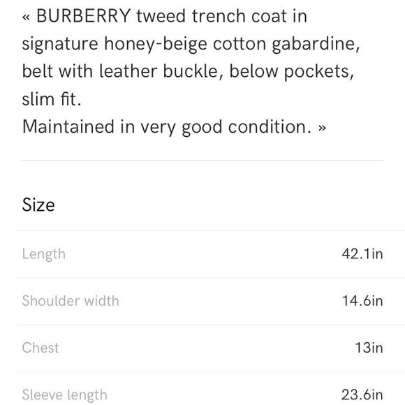 Sold 💯 Burberry Tweed Coat Honey-Beige IT38/US2 - Picture 7 of 8